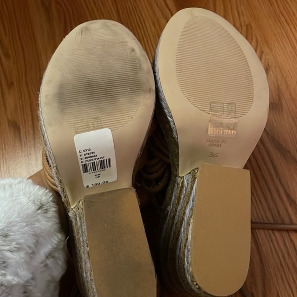 Anthropologie Raffia Platform Heels. - Picture 4 of 5